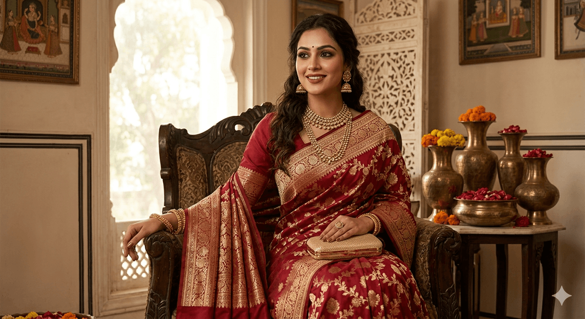 wedding saree with dupatta